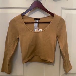 zara ribbed long sleeve top